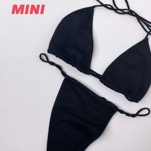 Clothes and Gold Black Thong Bikini - S, M, L, XL